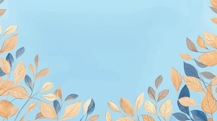 Vector foliage pattern frame