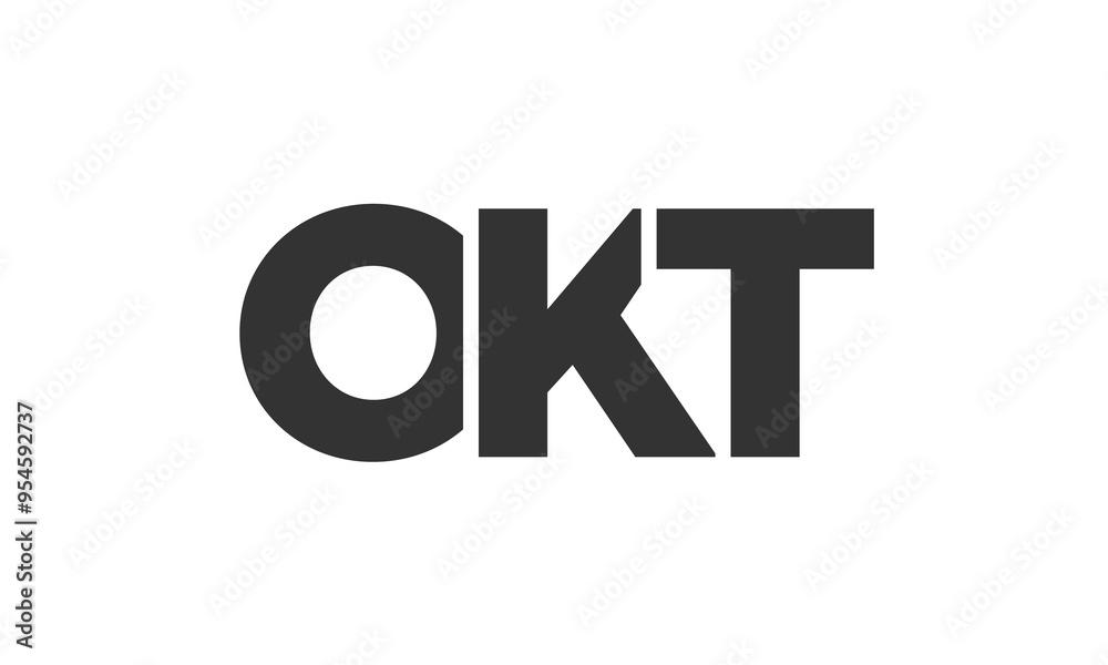 Fototapete okt logo design template with strong and modern bold text. initial based vector logotype featuring s