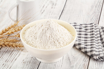 Wheat flour heap for bake
