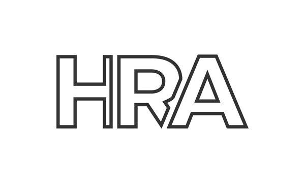 HRA logo design template with strong and modern bold text. Initial based vector logotype featuring simple and minimal typography. Trendy company identity.