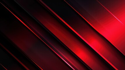 Obraz premium Abstract Red and Black Gradient Light Pattern, featuring a sleek modern design with soft tech diagonal lines against a textured black metal backdrop, creating a clean and dynamic atmosphere.