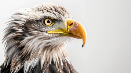 Obraz premium Close up portrait of a surprised bald eagle
