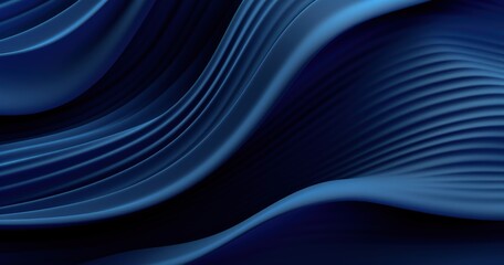 A smooth, flowing abstract design featuring waves in varying shades of blue, creating a sense of depth and movement.