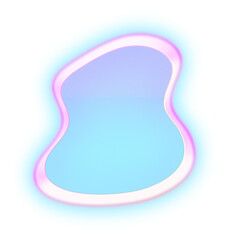 Curved Frame Y2k Dreamy Retro Airbrush Kpop Chrome Glittery glow Grainy Gradient Holographic Hologram blue purple pink  