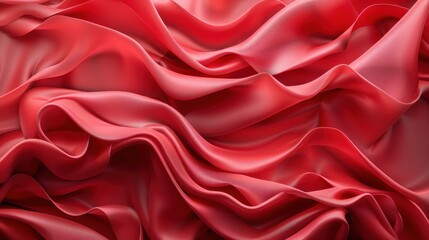 Obraz premium Vibrant Red Energy, a dynamic display of flowing red textures and curves, radiating power and energy, creating an engaging and captivating visual experience.