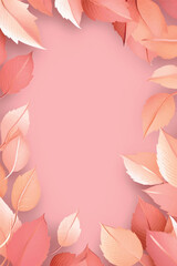 Fototapeta premium Vector foliage pattern frame