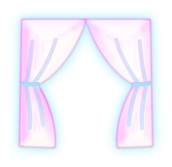 Cute curtains Y2k Dreamy Retro Airbrush Kpop Chrome Glittery glow Grainy Gradient Holographic Hologram blue purple pink  