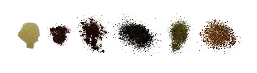 combinations of different spices together, close-up macro shots