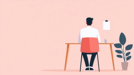 Manager giving feedback to the team, supportive environment, flat design illustration