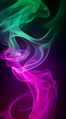 Naklejka premium Colorful abstract background with pink and orange flowing waves of smoke