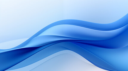 Obraz premium Abstract Flowing Blue Fabric Waves on Soft Blue Background