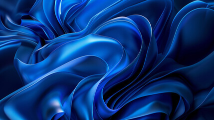Obraz premium Blue Wavy Abstract Background with a Sense of Movement