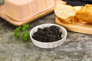 Luxury delicous strugeon black caviar