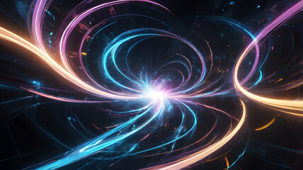 abstract fractal background, ai generated