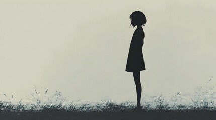 Elusive Figment in the Corner of Dreams on Plain Pale Background