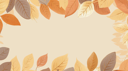 Fototapeta premium Vector foliage pattern frame