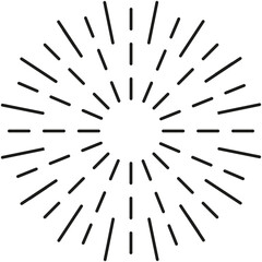 Obraz premium Firework for Celebration. Firework Sunburst Icon. Doodle Line Sparkles and Rays