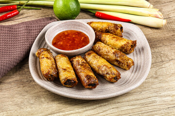 Vietnamese fried stuffed spring roll