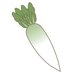 シンプルな大根のイラスト