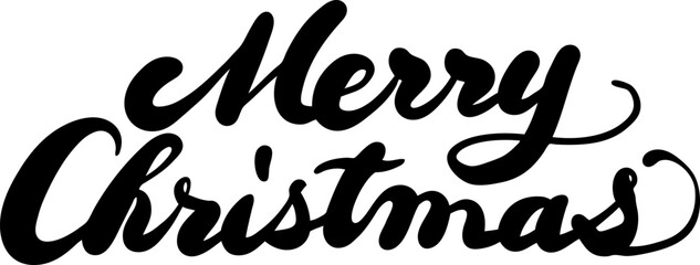 手描き「メリークリスマス」ベクターカリグラフィ