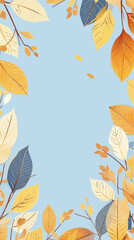 Fototapeta premium Vector foliage pattern frame