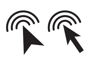 Click icon set. pointer arrow icon. cursor icon vector