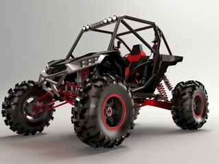 A 3D render of an ATV suspension lift kit