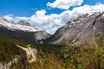 Epic View of a Valley with Majestic Mountains in the Distance