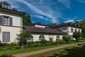 Building of the spa complex in Bad Weilbach, Flörsheim, Hesse, Germany