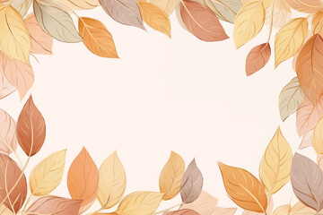 Vector foliage pattern frame