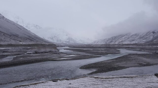 An Aerial Shot of Kargil at India
