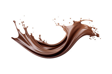 Chocolate liquid splash, white background, brown, sweet treat