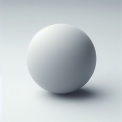 A single grey sphere isolated on a grey background, with a clean, fresh appearance and soft shadows
