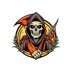 skull vector art of reapert tattoos and Halloween