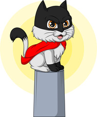 Cat with super hero costume