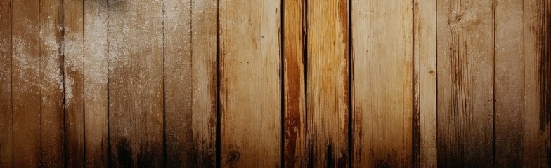 Naklejka premium Rustic Cracked Wooden Texture in Panoramic View