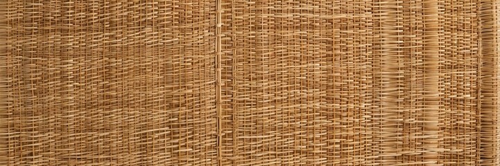 Obraz premium Natural fiber weaving forming an intricate woven texture, ideal as a background for various design projects