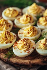 Classic Deviled Eggs with Paprika and Dill A Delicious Appetizer for Parties and Gatherings
