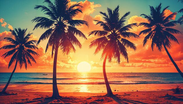 Coucher de Soleil Tropical
