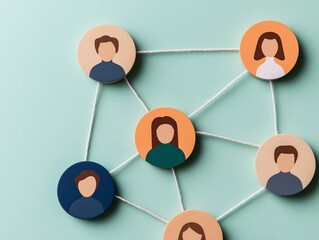 Fototapeta premium Closeup of a networking platform with professional profiles, focus on online engagement and networking success