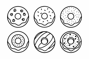 Set donuts icon food for your business food or your design