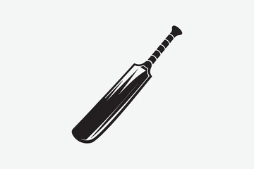 Cricket bat vector art and illustration