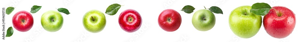 Poster deep-focus image of a white apple on a white background