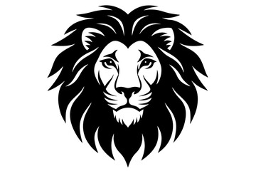 Lion head silhouette vector illustration