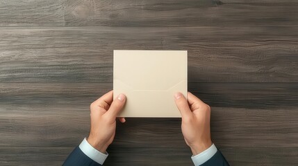 Obraz premium Pay day scene, hands opening a paycheck envelope with cash inside, 3D rendering