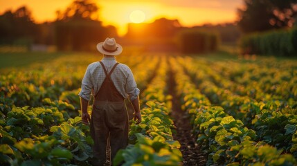 Fototapeta premium Sustainable Agriculture and Farming Practices Supporting Food Security and Rural Communities.