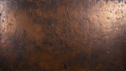 Naklejka premium brushed bronze plate with texture as background.