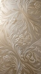 Intricate floral pattern engraved on a glass surface, creating a textured background with a touch of elegance, glass background with glass engraving texture, vertical, wallpaper
