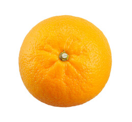 Top view Orange fruit isolated on white background.