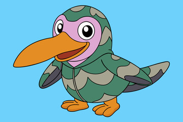 funny parrot cartoon